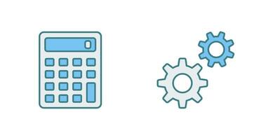 Calculator and Setting Icon vector