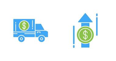 Delivery Truck and Profit Icon vector