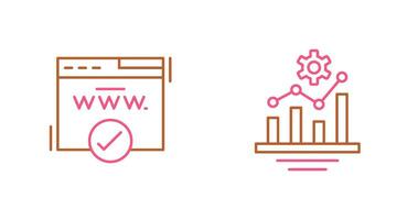 Domain and Bar Icon vector