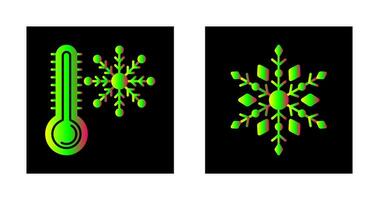 Snow Flake and Cold Icon vector