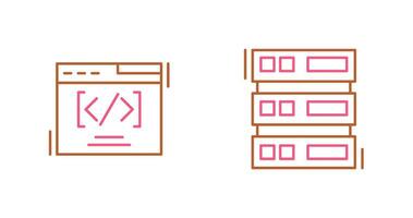 Web Coding ND Server Icon vector