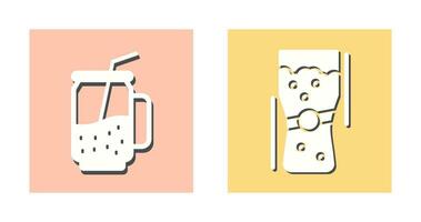 Cocktail and Pint Of Beer Icon vector