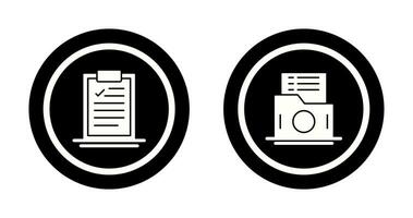 Clipboard and List Folder Icon vector