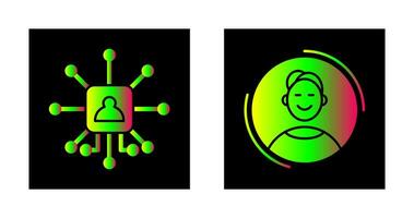 Networking and User Icon vector