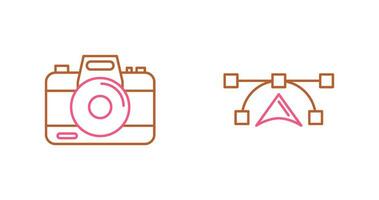 Camera and Vectors Icon