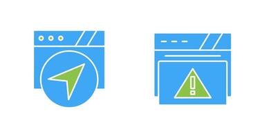 Navigation and Alert Icon vector