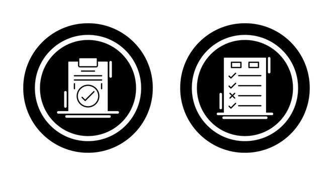 Today to Done Check List and Checkmark Icon vector