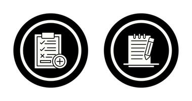 Medical Examination List and Check Up List Icon vector