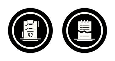 Approved and Corrupted List Icon vector