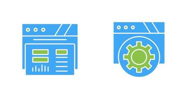 Dashboard and Browser Icon vector