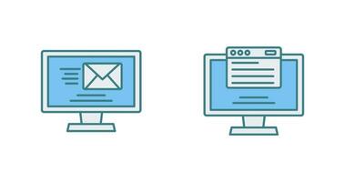 Mail and Web Icon vector