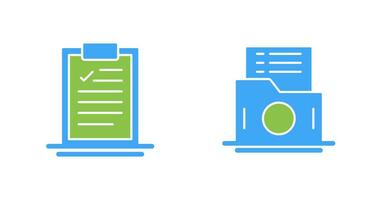 Clipboard and List Folder Icon vector