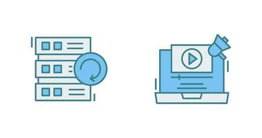 Backup and Video Marketing Icon vector