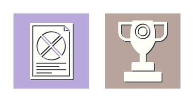 Pie Chart and Trophy Icon vector