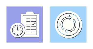 Time Planing and Loop Icon vector