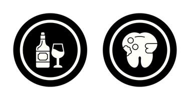 Wine and Caries Icon vector