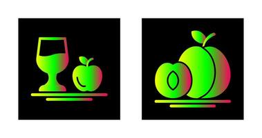 Healthy and Apricot Icon vector