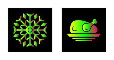 Ice and Chicken Icon vector