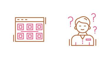 Layout and Confuse Icon vector