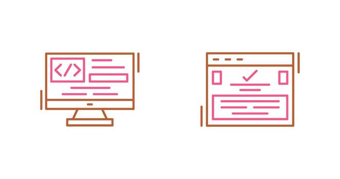 codificación y completar icono vector