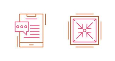 Chat and Minimize Icon vector