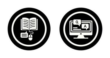 Online Learning and Faq Icon vector