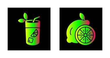 Mojito and Lemon Icon vector
