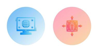 Worldwide and Humanpictos Icon vector