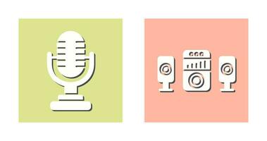 Microphone and Sound System Icon vector