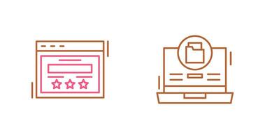 Rating and Data Storage Icon vector