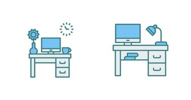 Work Table and Workplace Icon vector