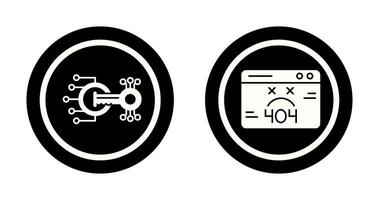 Encryption and 404 Error Icon vector