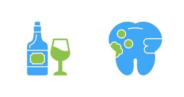 Wine and Caries Icon vector