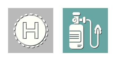 Helipad and Oxygen Icon vector