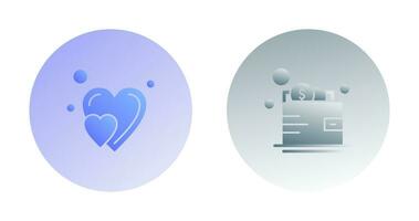 Heart and Wallet Icon vector