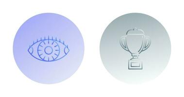 Vision and trophy Icon vector