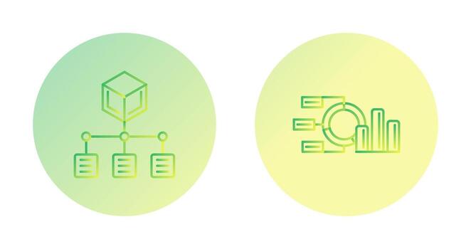 Pie Chart and distribution Icon vector