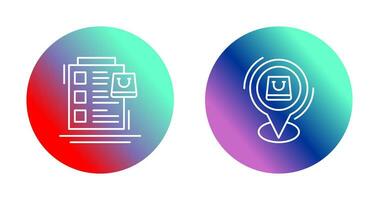 Wish List and Shop Location Icon vector