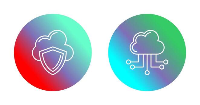 Cloud Computing and Shield Icon vector