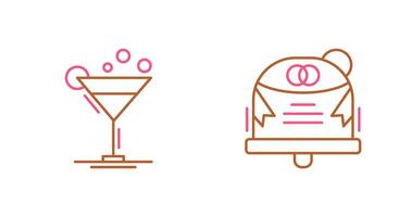 Coktail and Wedding Icon vector