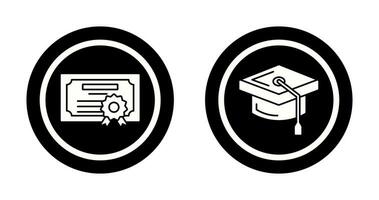 Diploma and Cap Icon vector