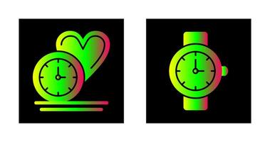 Love and Wrist Watch Icon vector