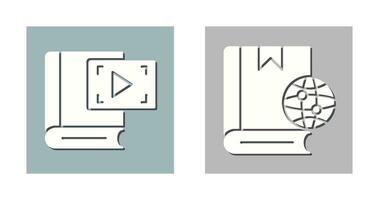 Video Recorder and Globel Icon vector