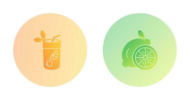 Mojito and Lemon Icon vector