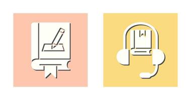 Editing and Audio Book Icon vector