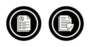 Exam and Valid Document Icon vector