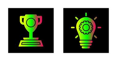 Trophy and Innoation Icon vector