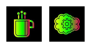 Cup and Mental Control Icon vector