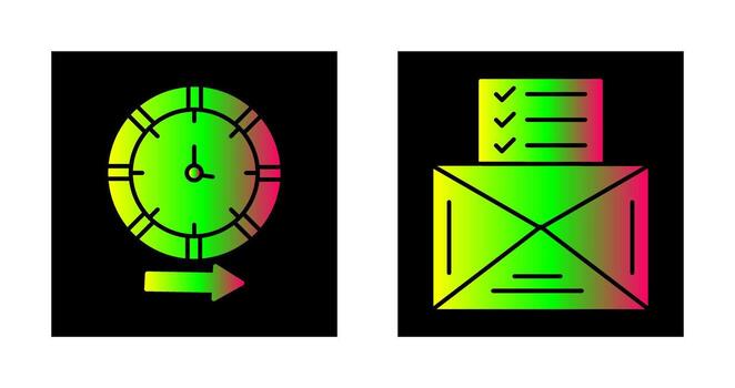 Direction and Check List Icon vector