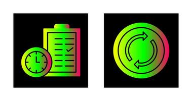 Time Planing and Loop Icon vector